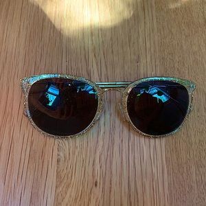 BonLook gold glitter sunglasses